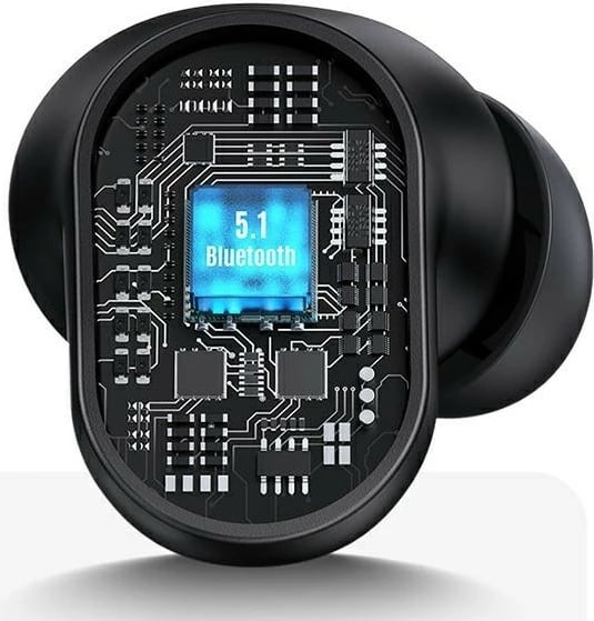 Kufje USAMS BH Series TWS, Bluetooth 5.1, me mikrofon, të zeza