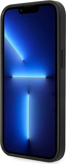 Mbështjellës Karl Lagerfeld KLHCP14MG2ELK për iPhone 14 Plus 6.7", Glitter Plaque Logo, i zi