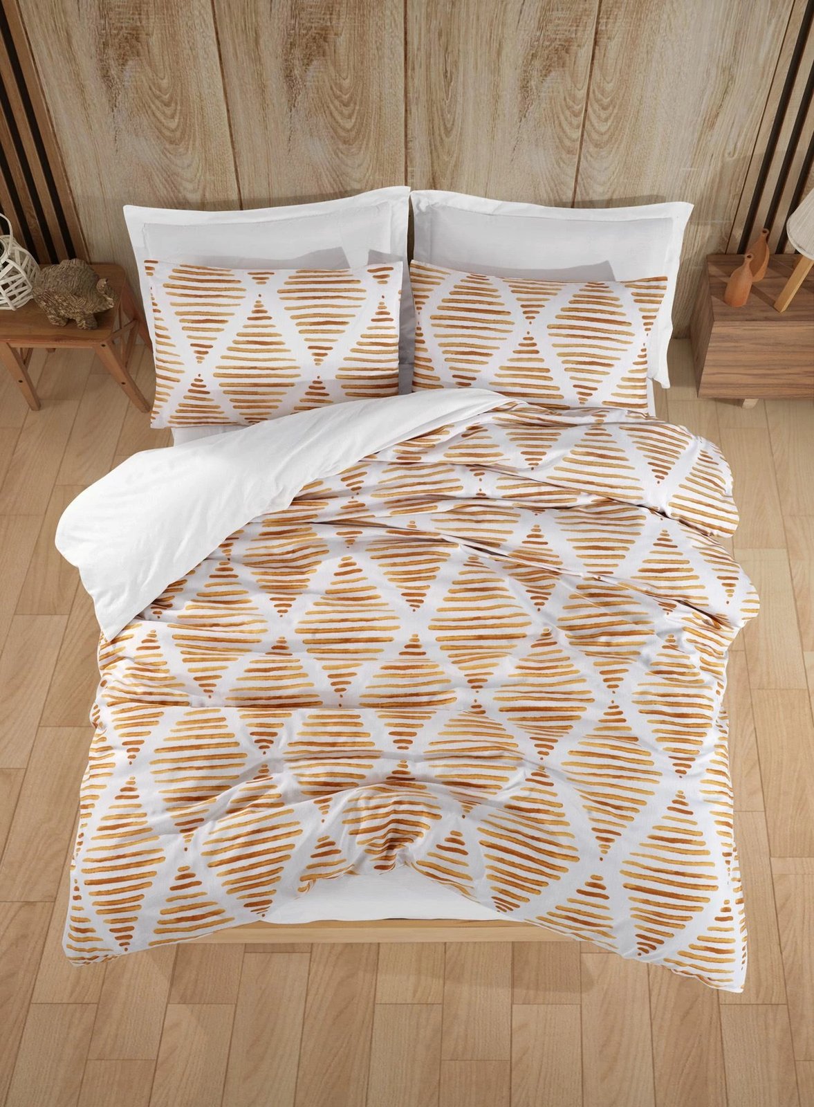 Set mbulesë për jorgan dopio, Segment, ngjyrë mustard