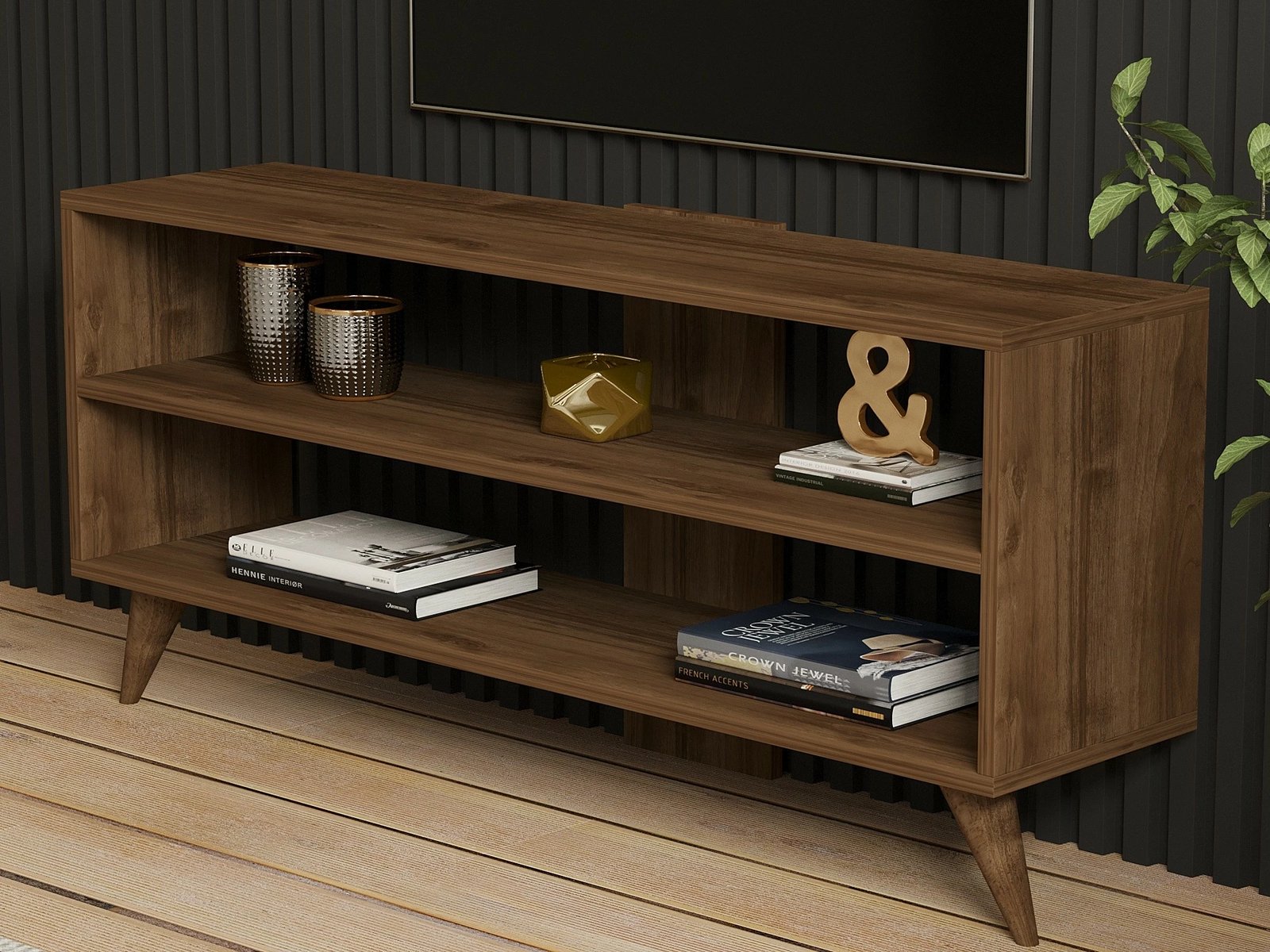 Komodë TV Hanah Home, një copë, ngjyrë arre