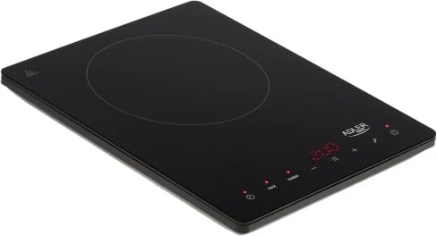 Sobë induksioni një-pllakë, Adler AD 6513, 2000W, diametër pllake 190mm, ekran LCD, timer 180 min, e zezë