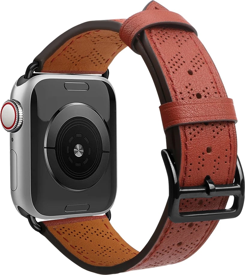 Rrip lëkure për Apple Watch Hurtel Strap Leather, 38/40/41mm, Kuq Rrip lëkure për Apple Watch Hurtel Strap Leather, 38/40/41mm, Kuq