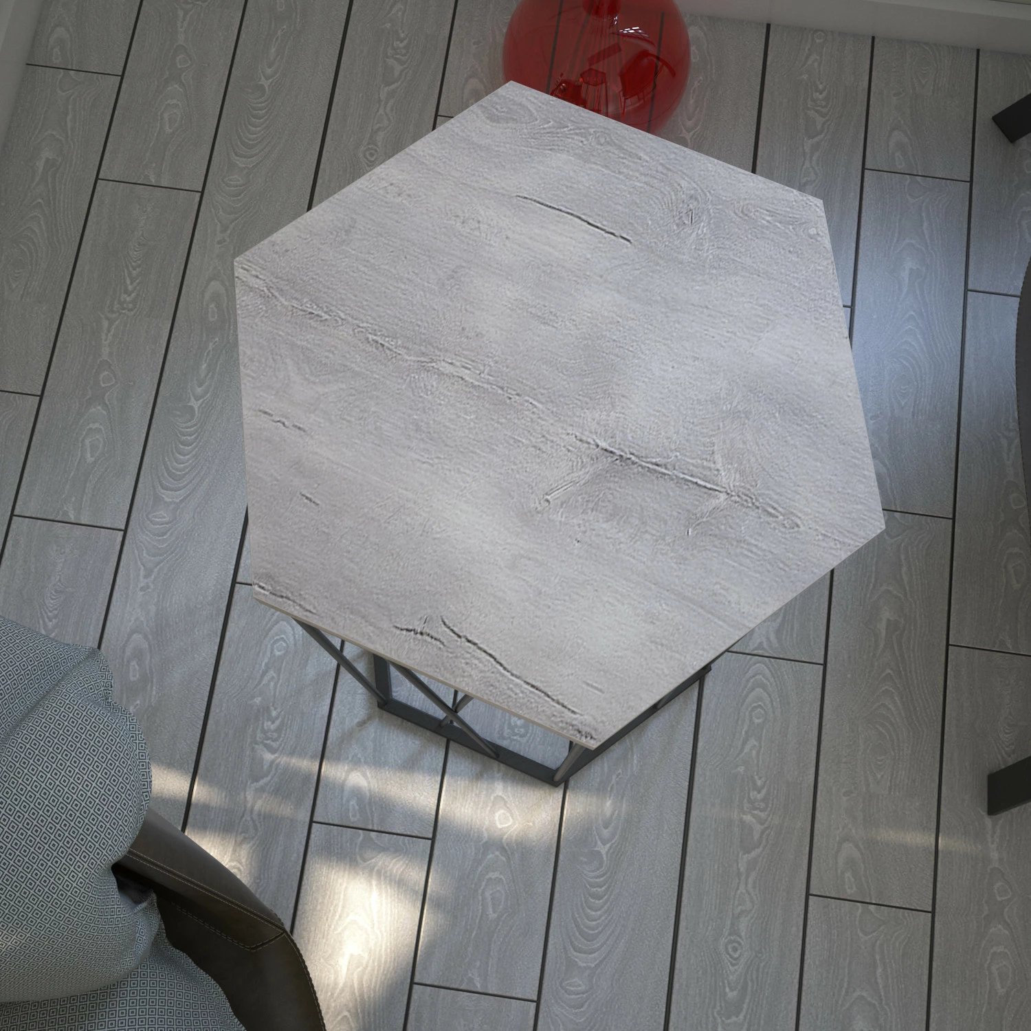 Tavolinë anësore Hanah Home, Cetrus Deniz, ngjyrë lisi dhe e zezë