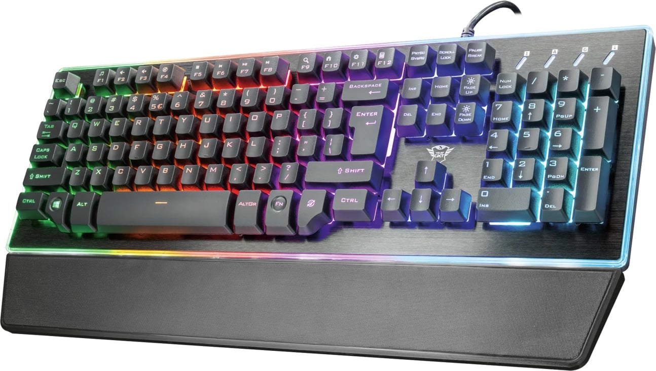 TASTIERE GAMING TRUST THURA GXT 860 | SEMI-MECHANICAL 104KEYS RGB BLACK 