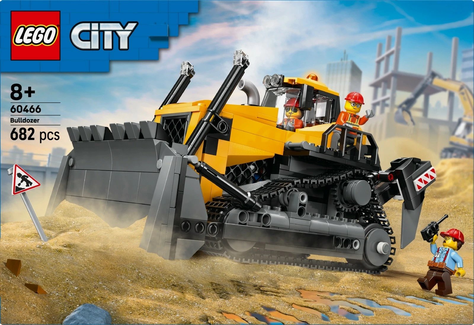 Set LEGO City Buldozer 60466, 682 pjesë, e verdhë