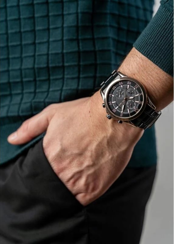 Orë dore për meshkuj Paul Lorens, e zezë