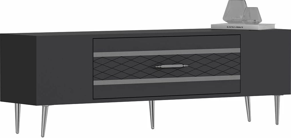 Komodë TV Skye Decor, anthracite, argjend, Dekolp2