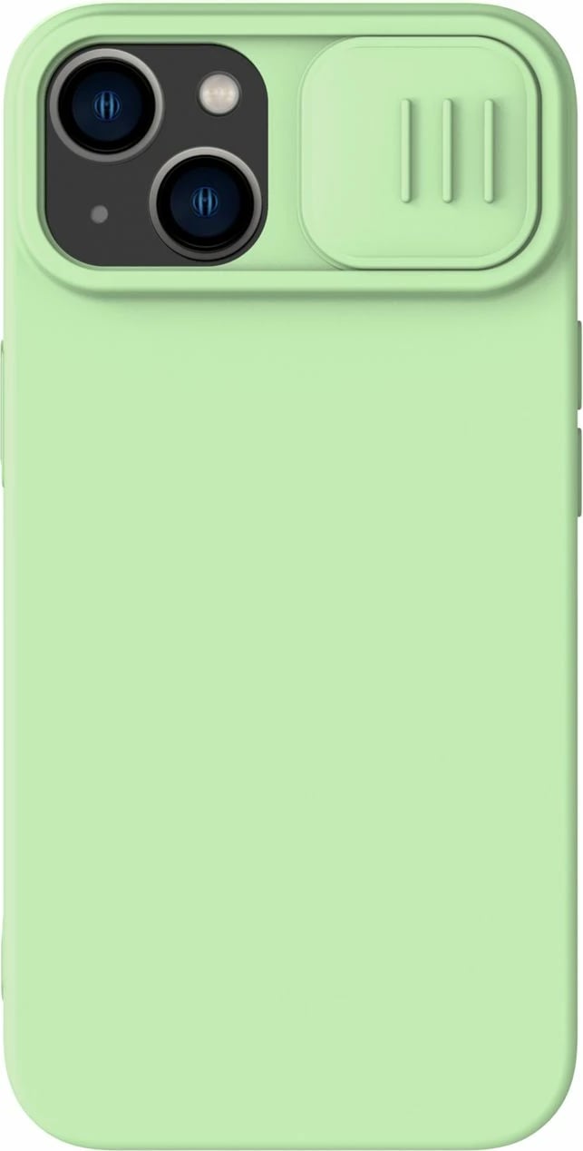 Mbështjellës Nillkin CamShield Silky Silicone për iPhone 14 Plus, me mbulesë kamere, Gjelbër