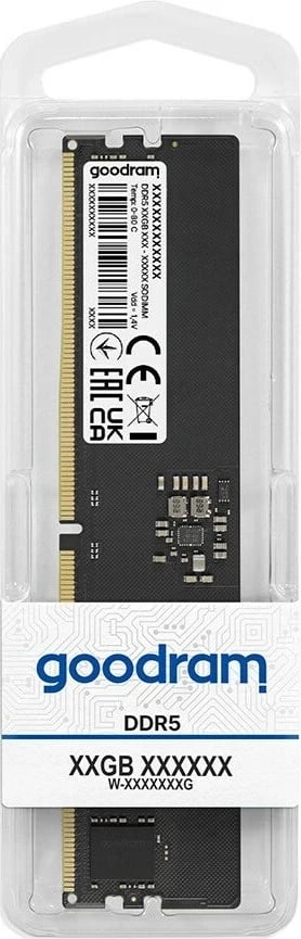 RAM Memorje Goodram DIMM GR5600D564L46S/16G, 16 GB, DDR5, e zezë