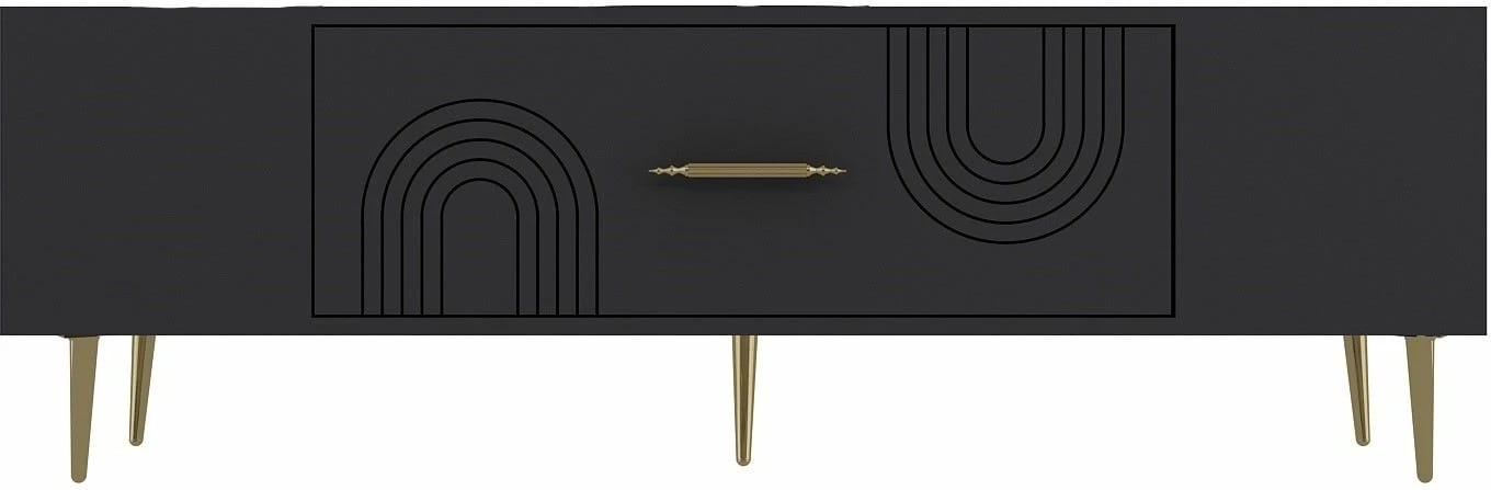 Komodë TV Skye Decor, anthracite, gold, Dekol2