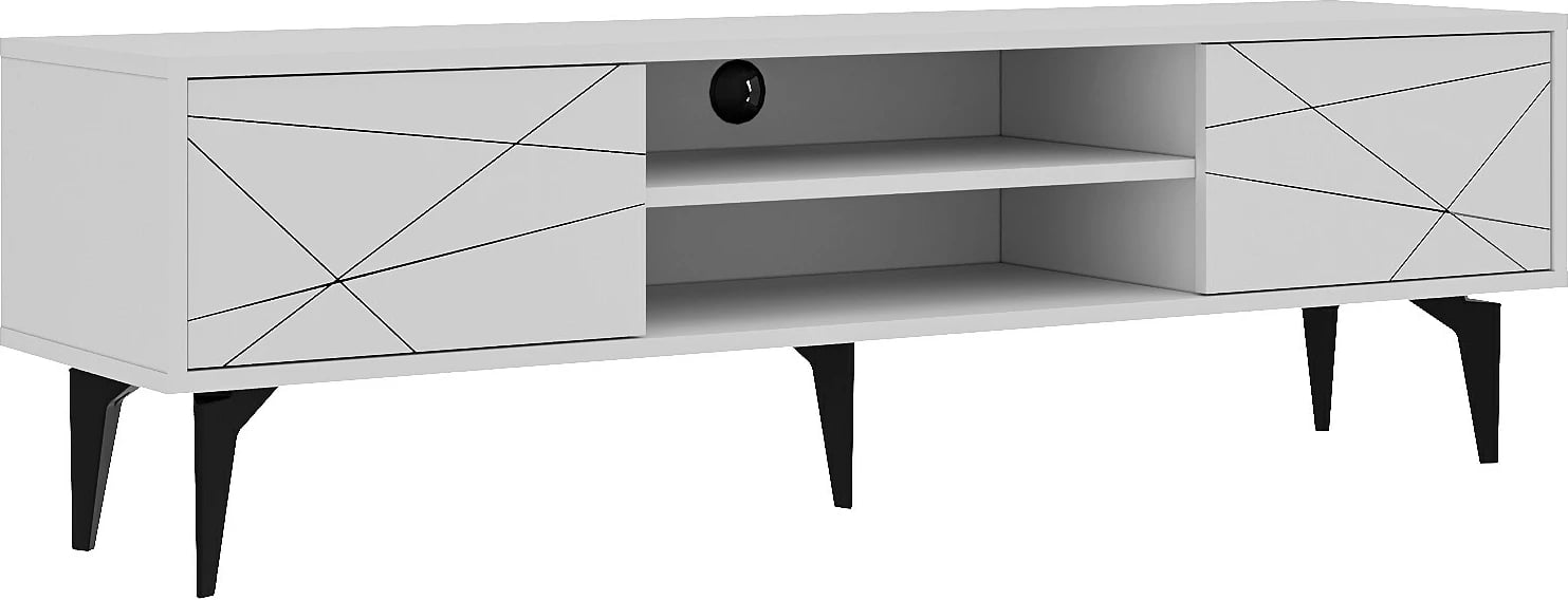 Komodë TV Skye Decor, Brendon, e bardhë