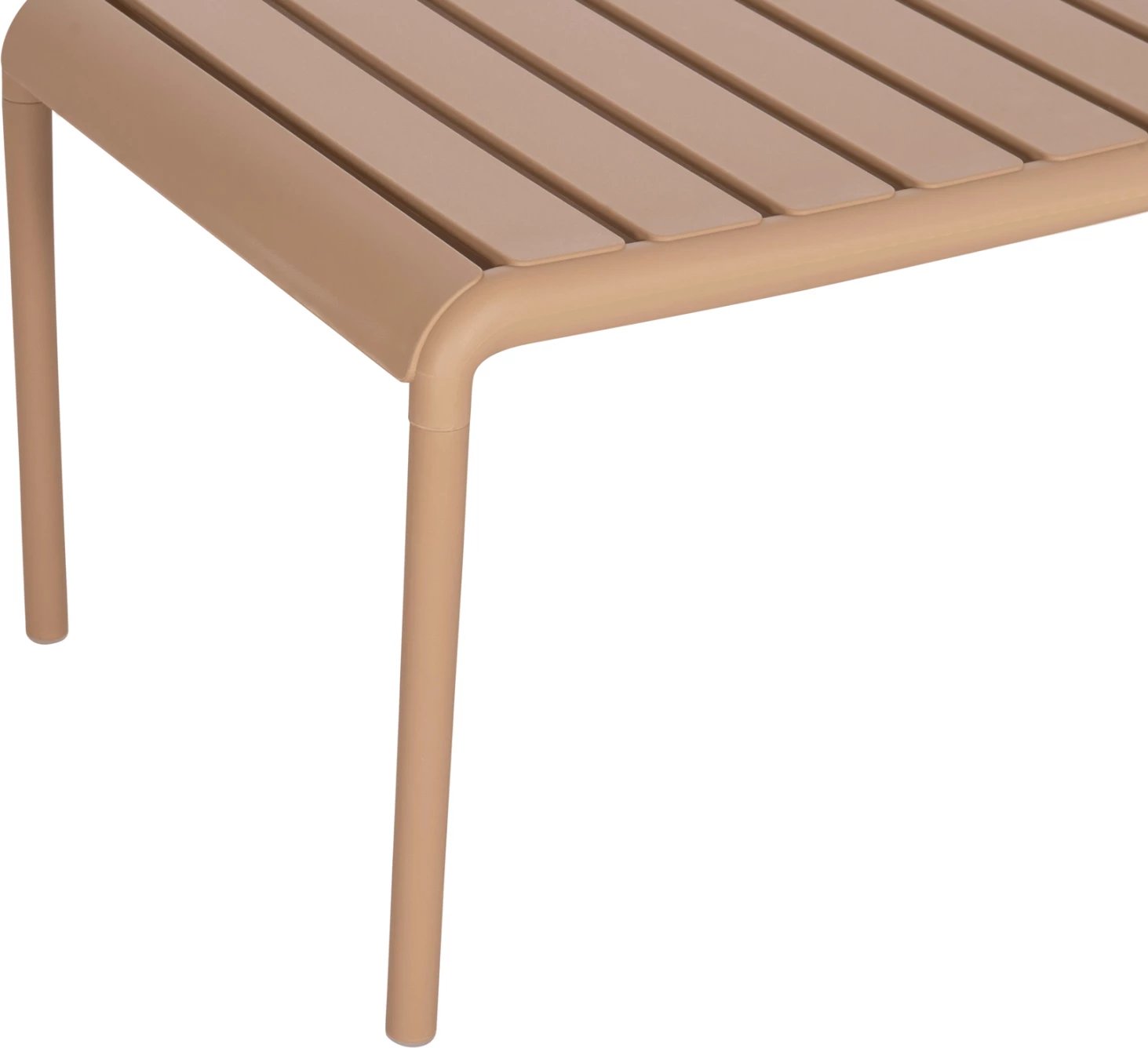 Tavolinë kafeje për jashtë, KORVER FH6334.04, polipropilen, ngjyrë kapuçino, 100x60x46cm