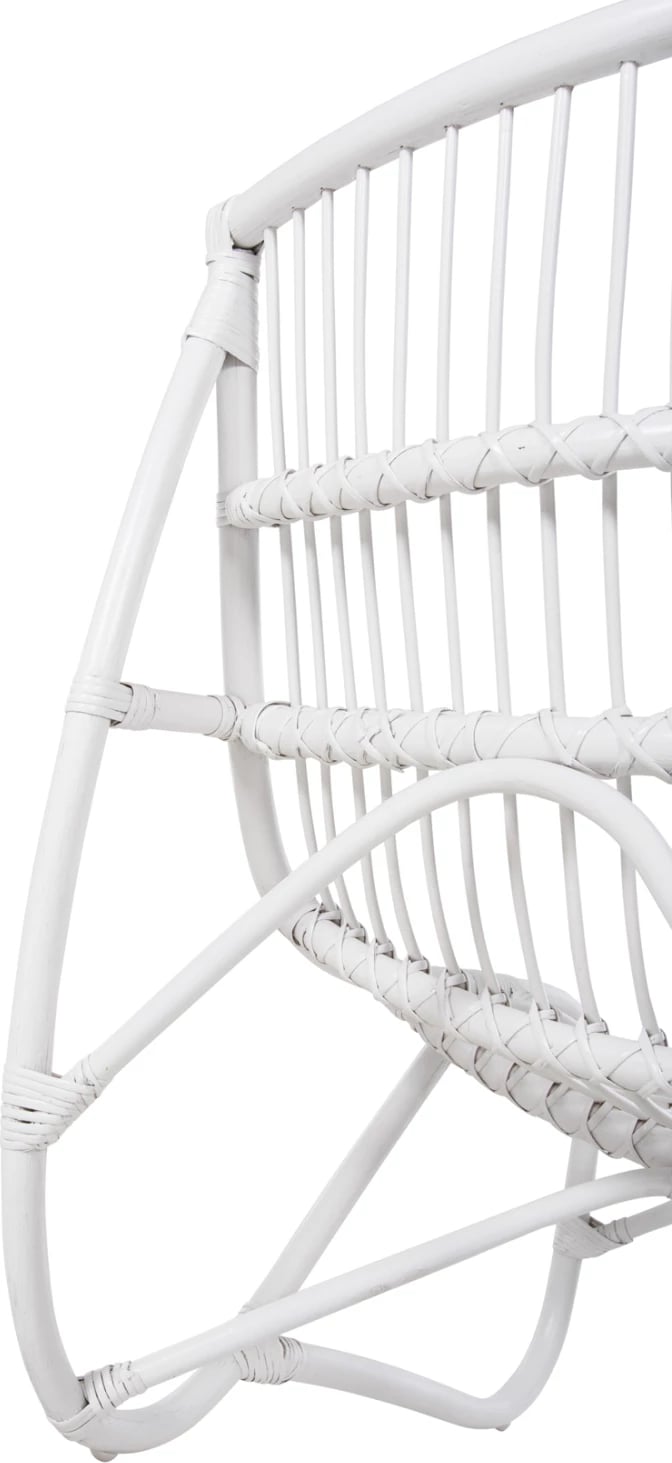 Karrige e jashtme GRINN FH9815.03, shkopinj ratan, ngjyrë e bardhë, 56.5x73.5x79.5H cm