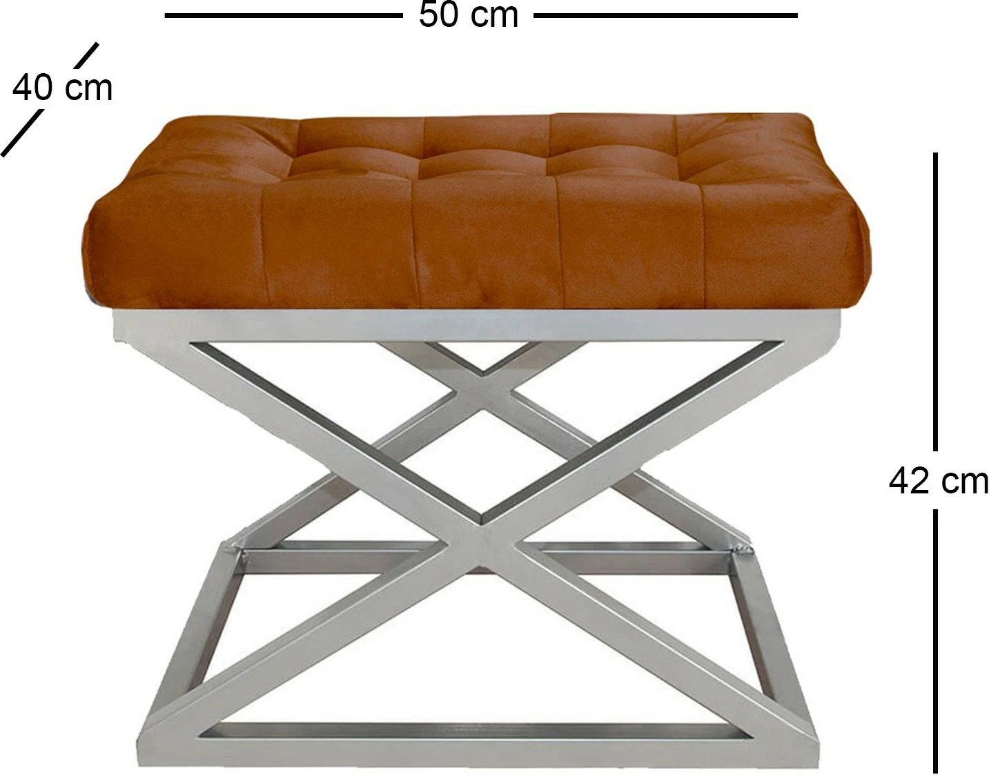 Puf Atelier del Sofa, ngjyrë argjendi dhe terrakote