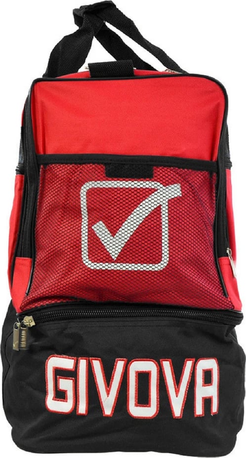 Çantë sportive Givova unisex, e kuqe-e zezë Çantë sportive Givova unisex, e kuqe-e zezë