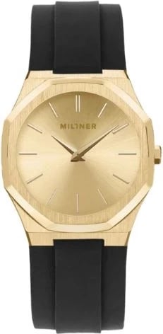 Orë dore MILLNER 8425402508039 për meshkuj, e zezë dhe e artë