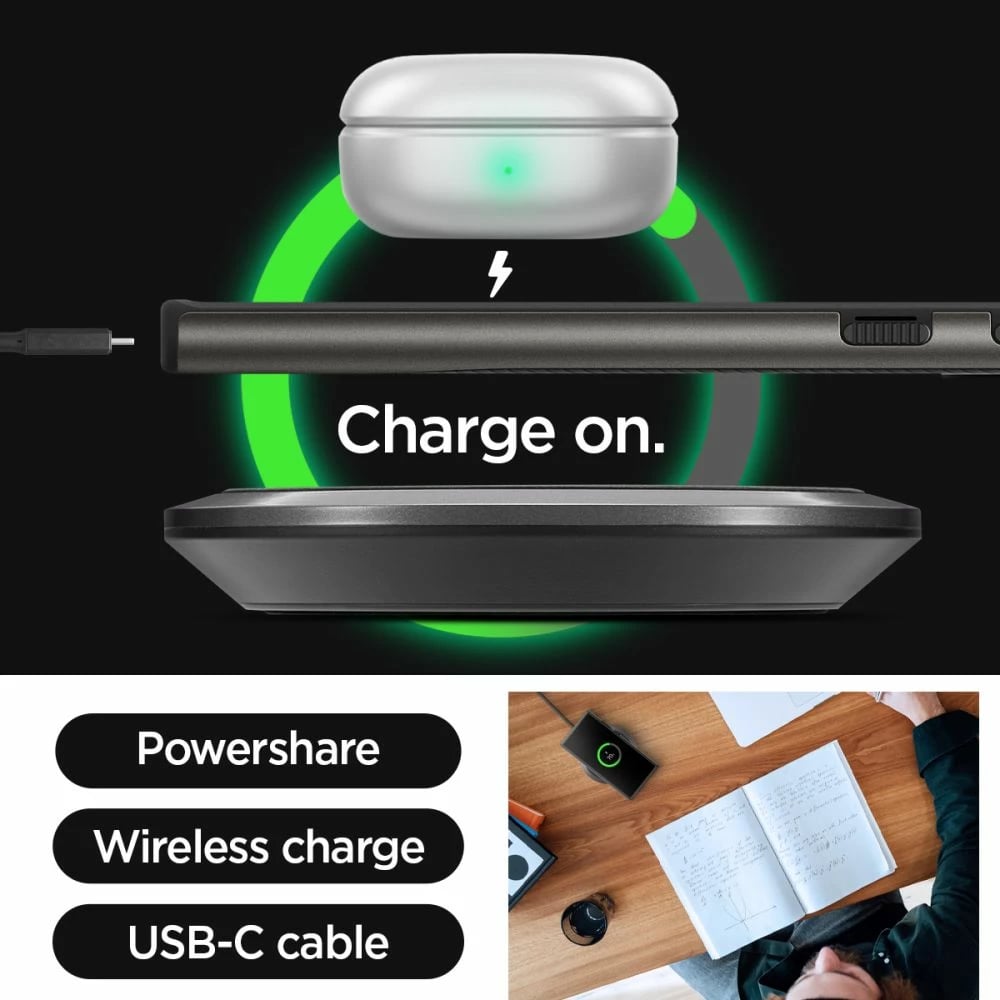 Mbështjellës Spigen Neo Hybrid për Samsung Galaxy S24 Ultra, Gri metalik