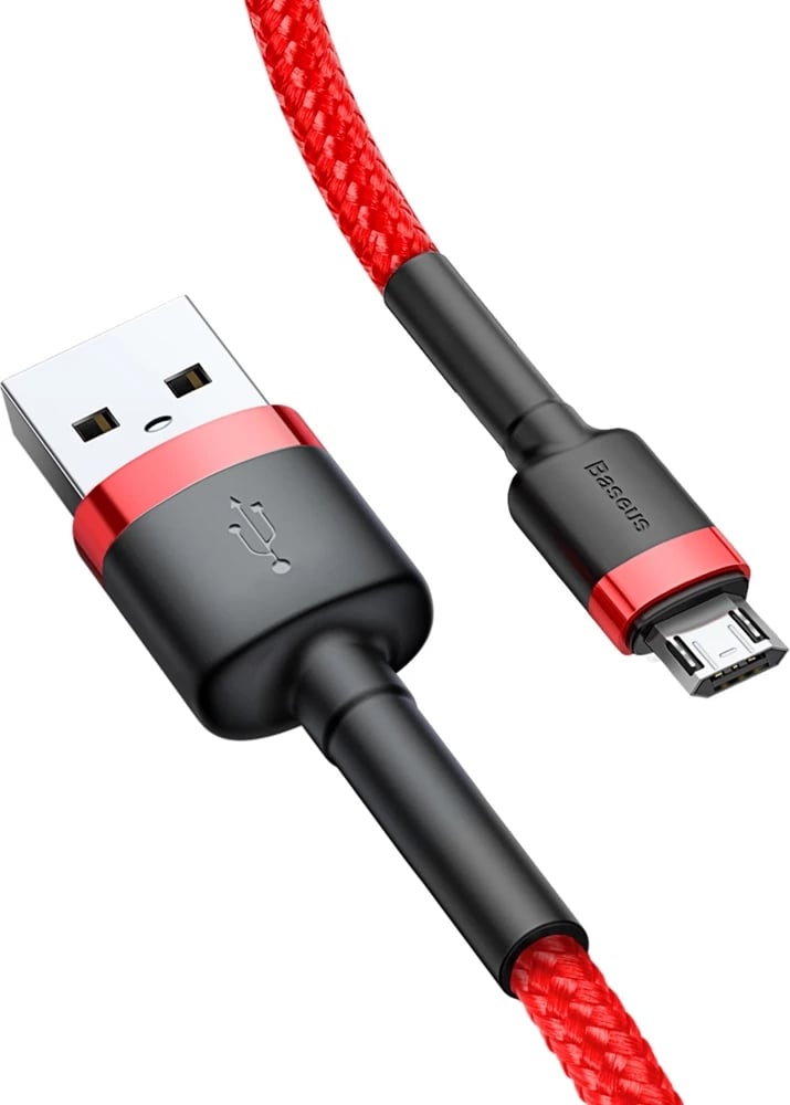 Kabllo Baseus Cafule CAMKLF-C09, USB-A në micro USB, 2m, e kuqe