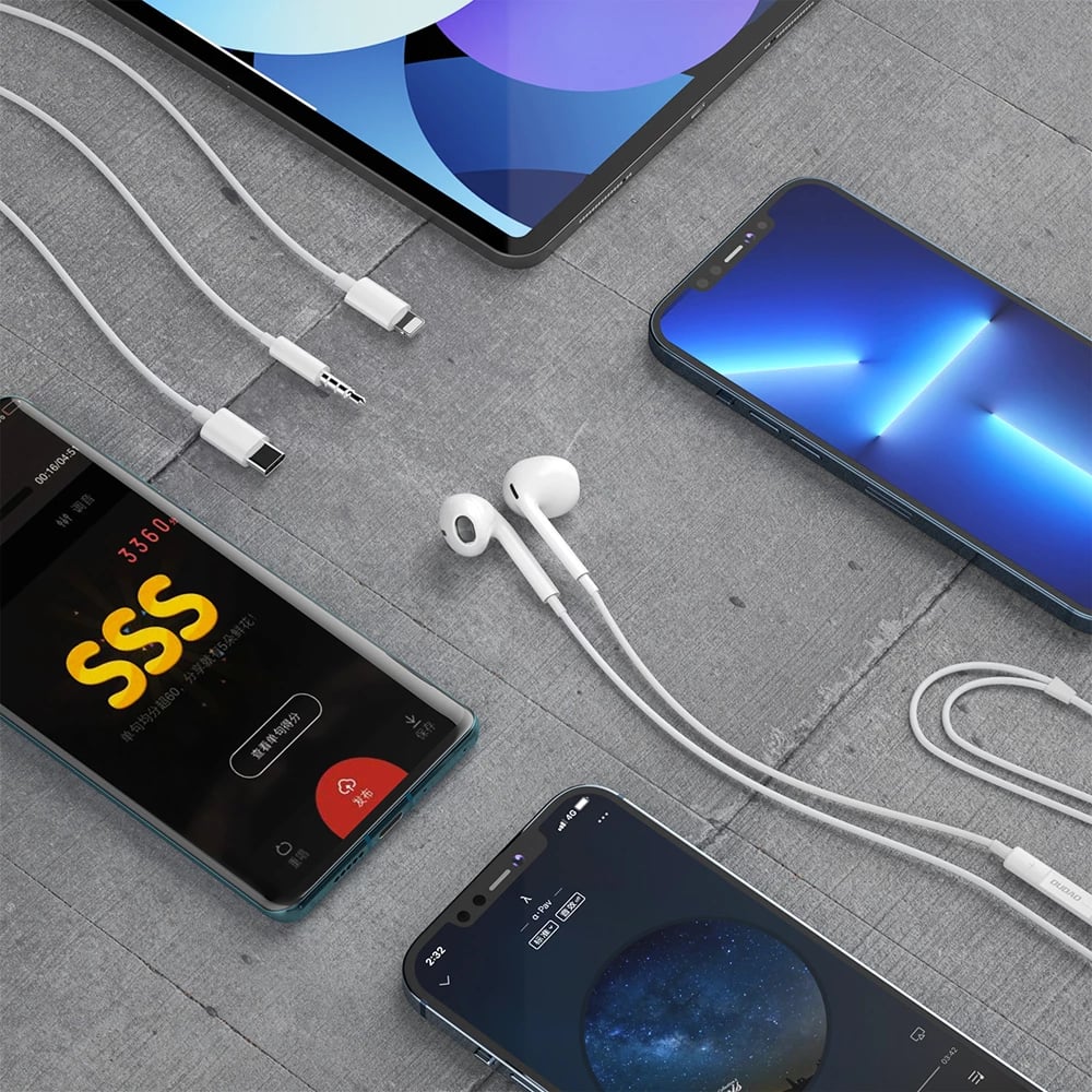 Kufje in-ear Dudao X14PROT me USB-C, të bardha Kufje in-ear Dudao X14PROT me USB-C, të bardha