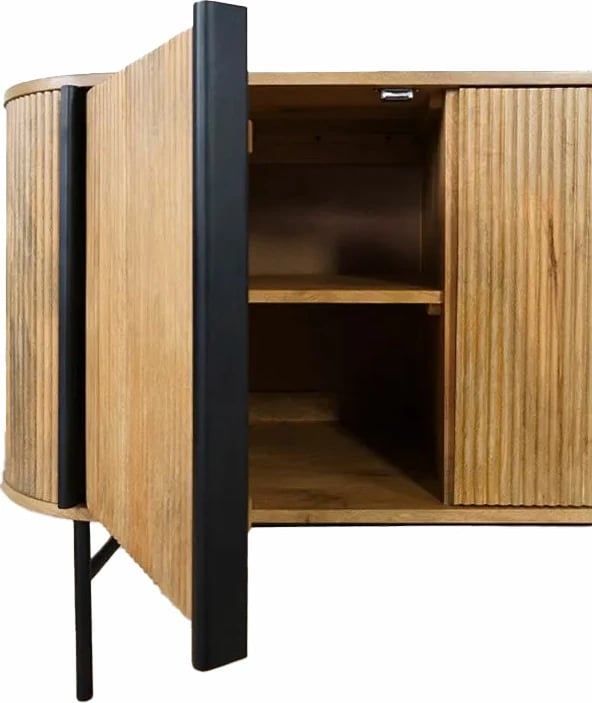 Bufe ORGANIC me 3 dyer, ngjyrë natyrale, 164x46x75