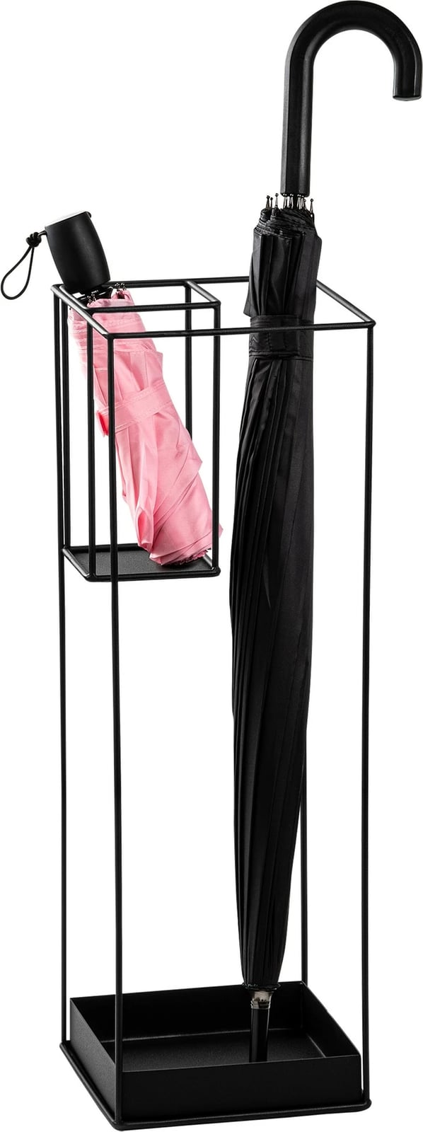 Stendë për ombrella, dizajn modern, ngjyrë e zezë, 20x20x61cm