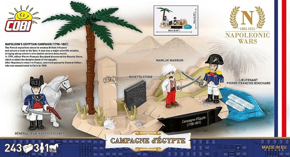 Set konstruktues Cobi Campagne d'Égypte 1798-1801, COBI-20092, 243 elemente, 3 figurina
