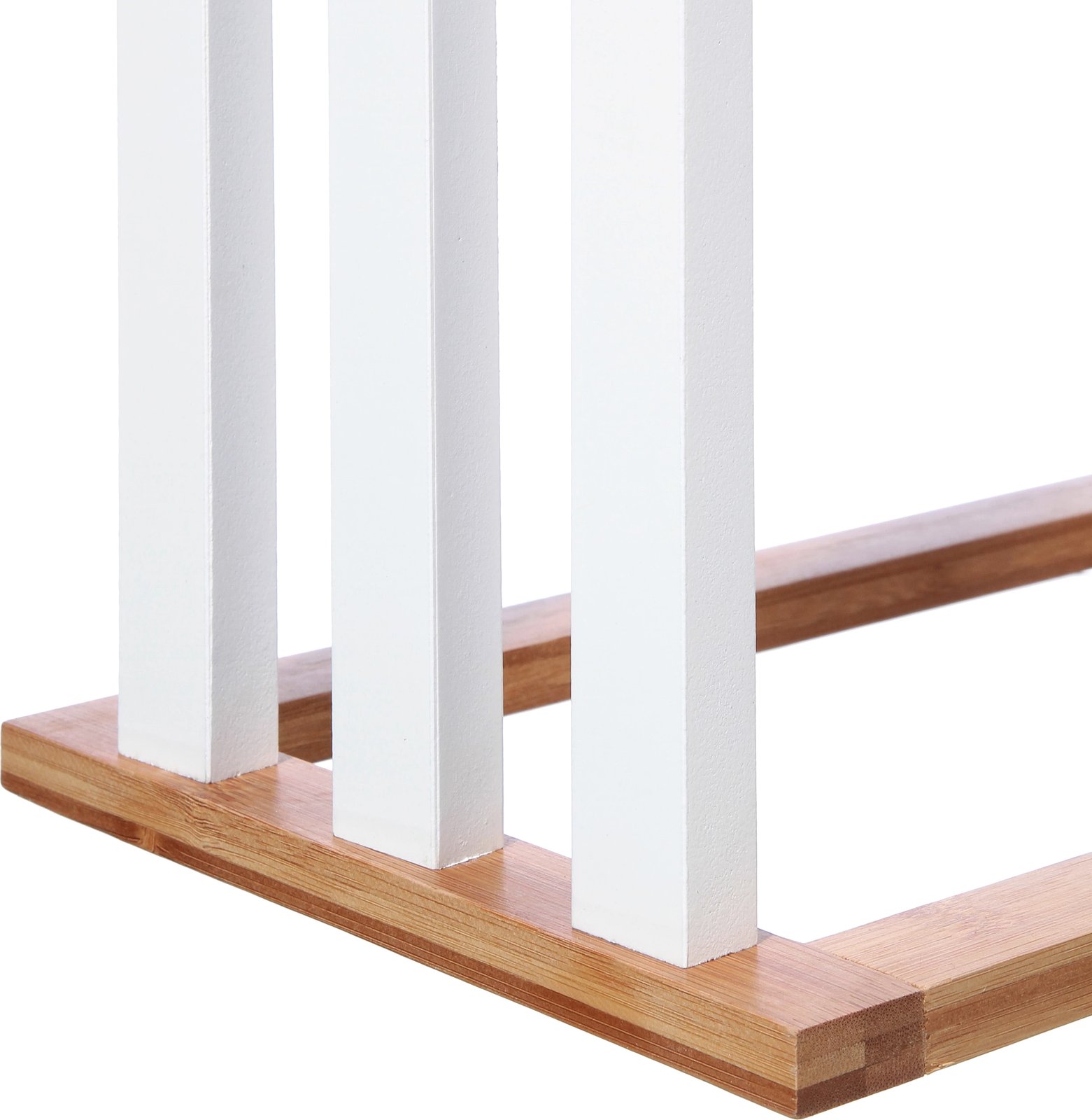 Varëse dyshemeje Tower MDF-bambu bardhë-natyrale 55x24x82cm Varëse dyshemeje Tower MDF-bambu bardhë-natyrale 55x24x82cm