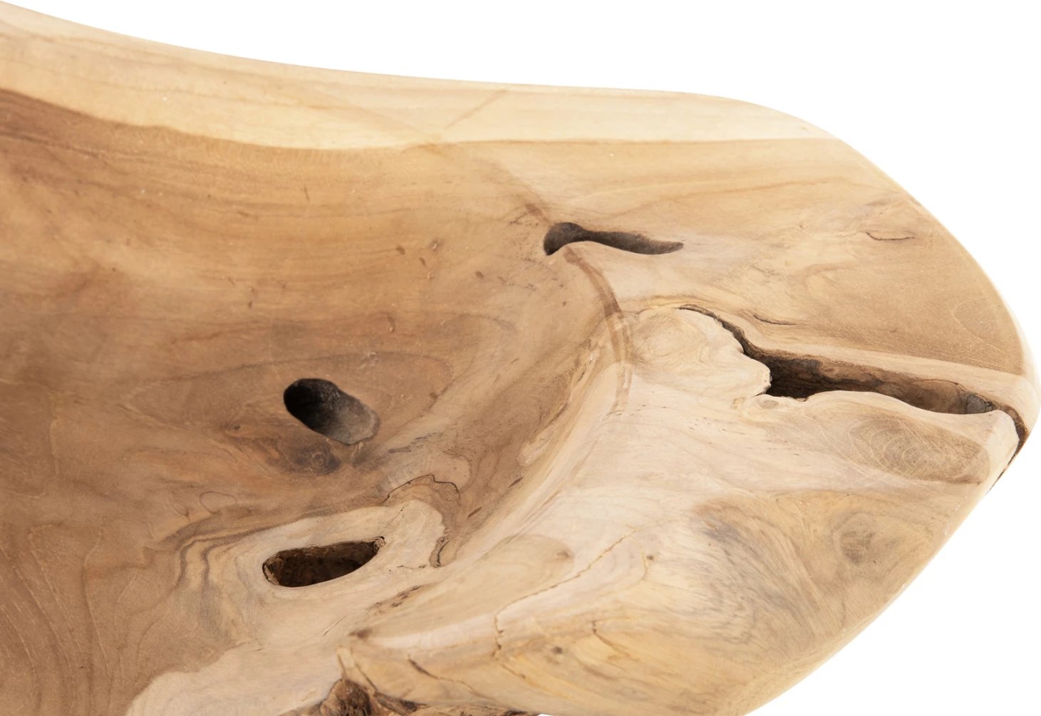 Enë dekorative për tavolinë, dru tik, YOKI, Φ58x12H cm