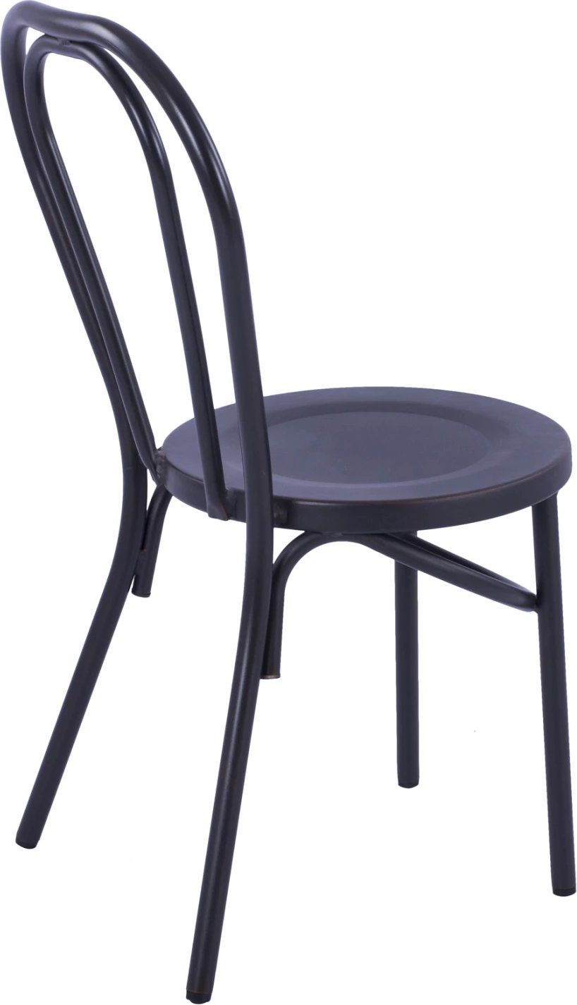 Karrige alumini tip Vjenë, ngjyrë e zezë e ndryshkur, FH5557.01, 42x52x88,5 cm, set prej 6 copë