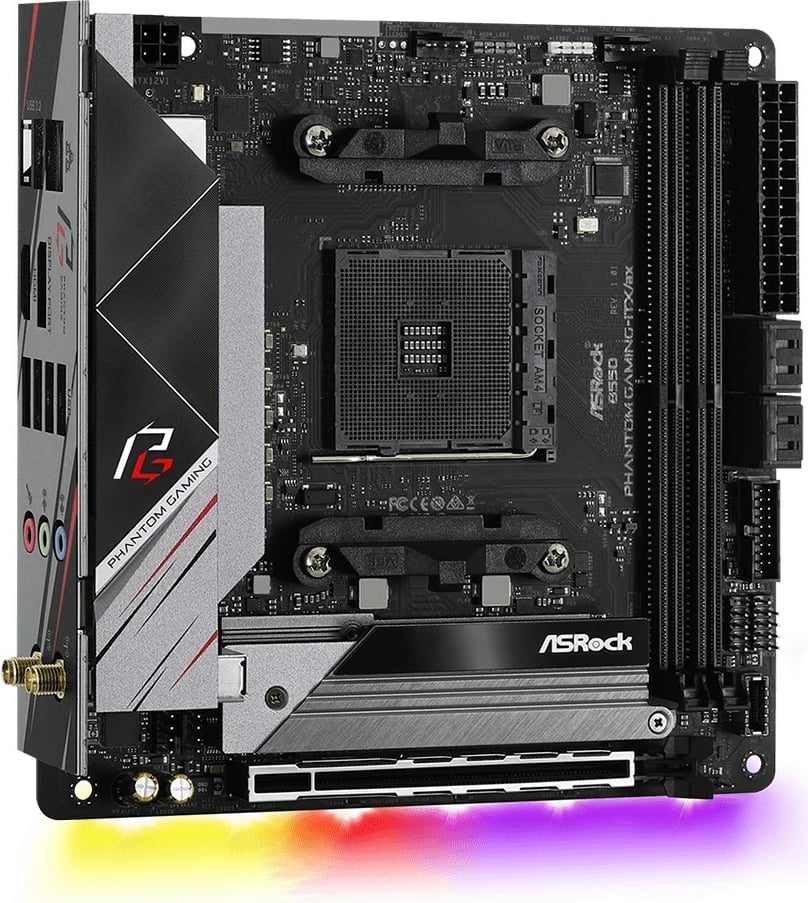 Pllakë amë Asrock B550 Phantom Gaming-ITX/AX, Socket AM4, mini ITX