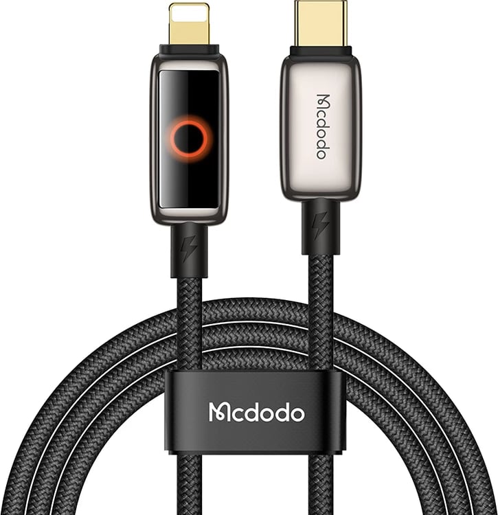 Kabllo USB-C në Lightning Mcdodo CA-6670, 1.2m, e zezë