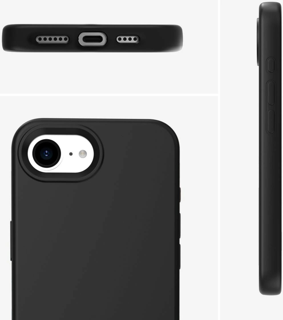 Mbështjellës 4smarts për iPhone SE (4.Gen.), MagSafe, silikon, i zi