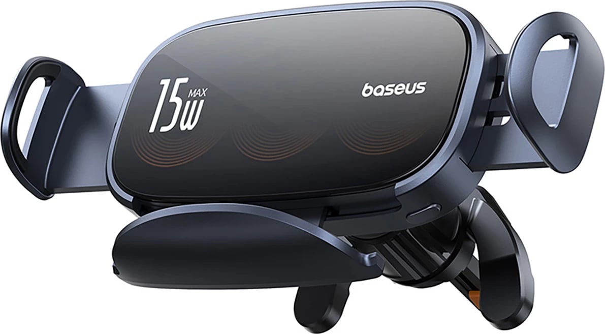 Mbajtës elektrik Baseus LightChaser BS-CM029 me karikues pa tela 15W, për veturë, i zi