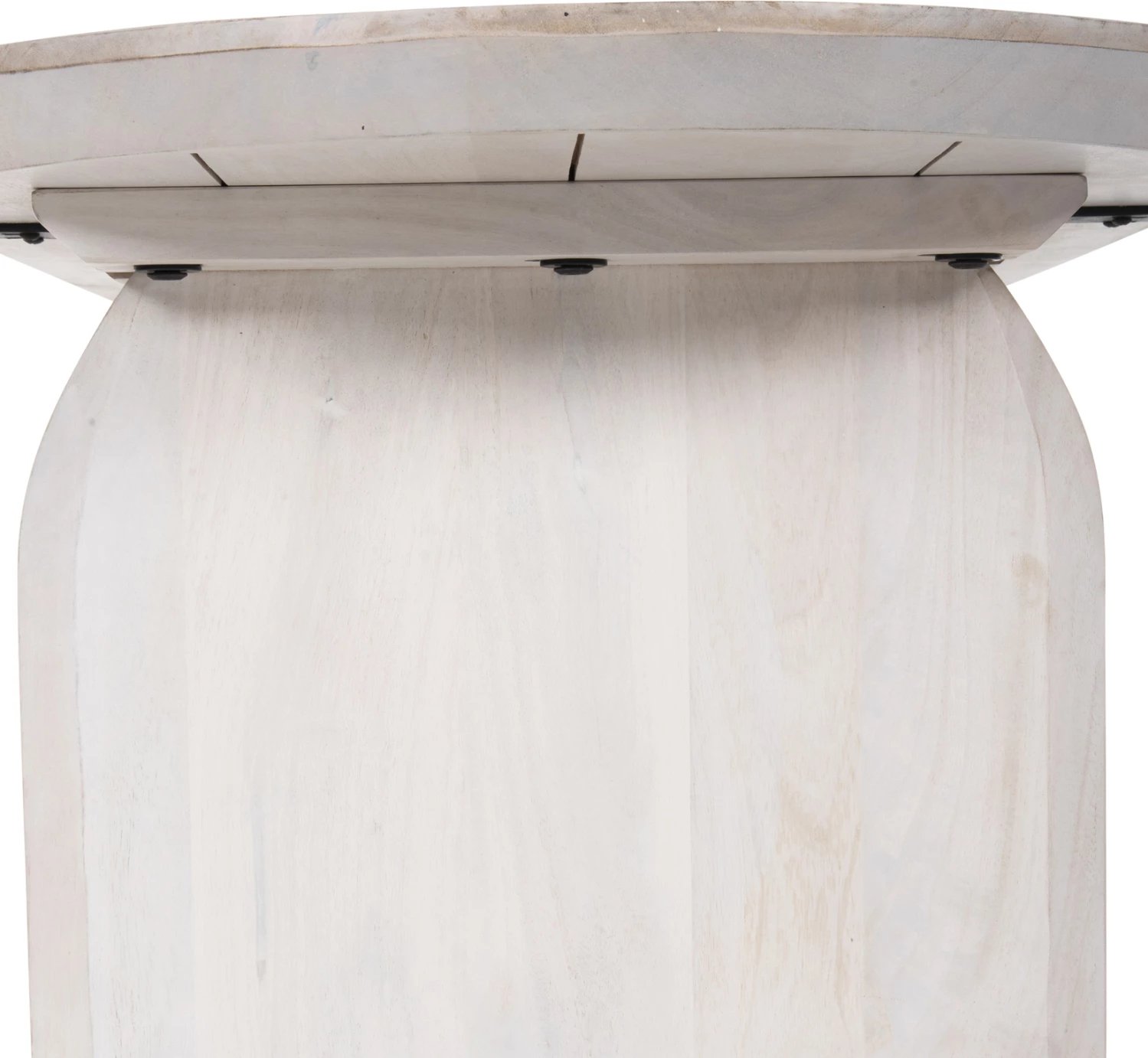 Tavolinë kafeje ovale HONKY FH9710 dru mango i fortë në të bardhë 130x60x40H cm