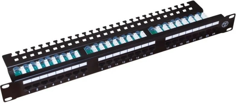 Patch panel ALANTEC PK013, 24 porta, Cat 5e, 1U, i zi