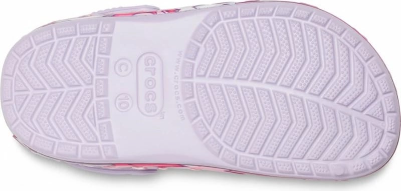 Sandale për fëmijë Crocs, me temë Unicorn, vjollcë