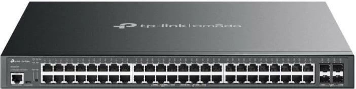 Switch i menaxhuar TP-LINK SG3452XMPP, 48 porta gigabit, 4 porta SFP+, rackmount, i zi