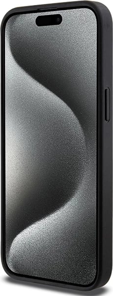 Mbështjellës Karl Lagerfeld Gripstand Saffiano Choupette Pins për iPhone 13 Pro Max, i zi