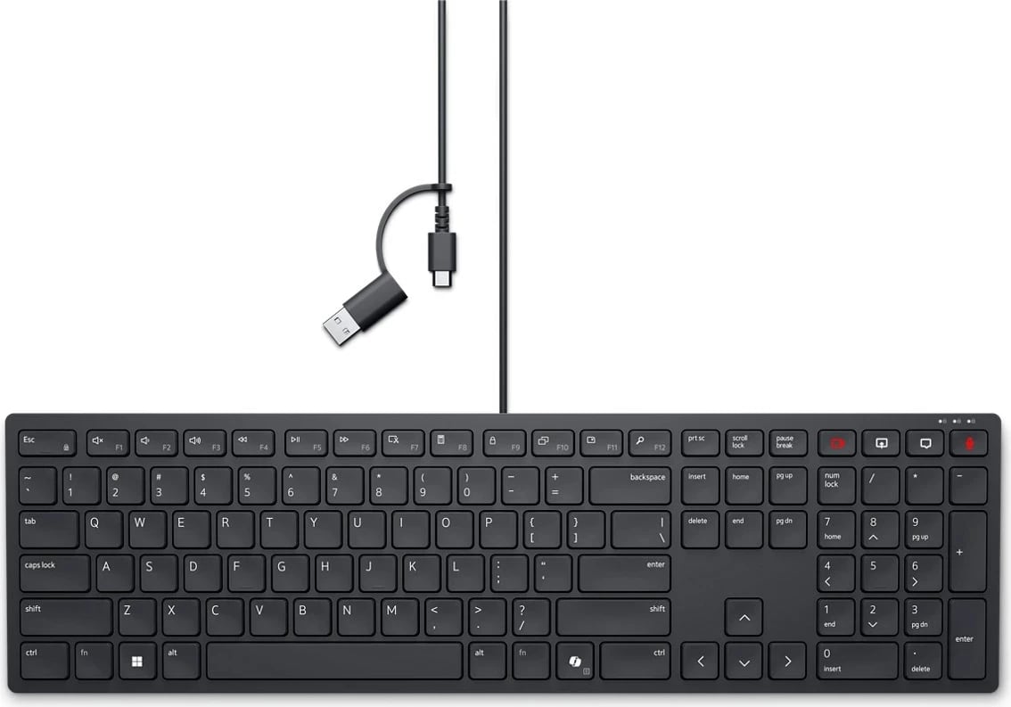 Tastierë Dell KB525C, Office, USB, QWERTY, US International, E zezë