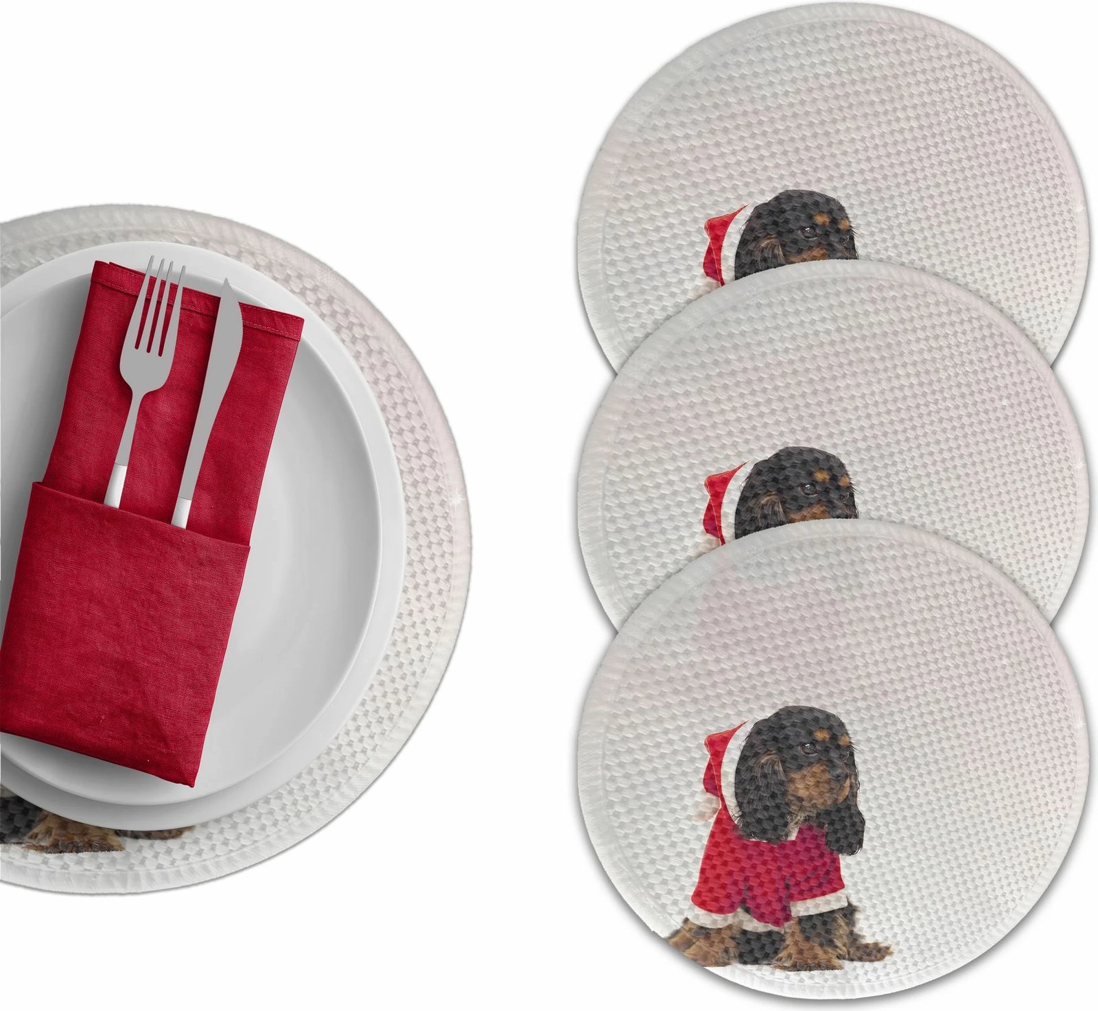 Set nënshtruesish tavoline Hermia Concept, shumëngjyrësh, 37cm (4 copë)