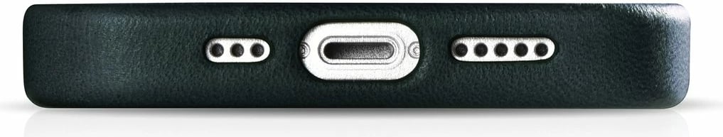 Mbështjellës iCarer Oil Wax Premium Leather për iPhone 14 me MagSafe, Kaltër e errët