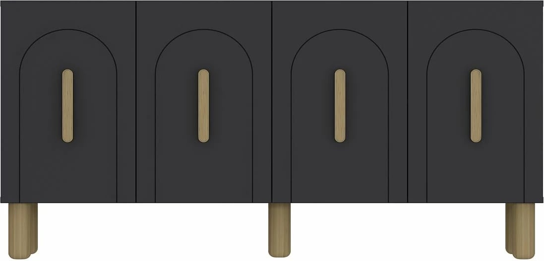 Konsol Skye Decor, ngjyrë antracit, lisi safir