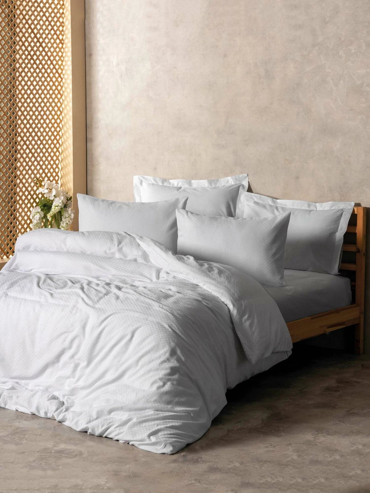 Set mbulesë për jorgan King, pambuk ranforce, ngjyrë e bardhë, L'Essentiel Linge de Maison