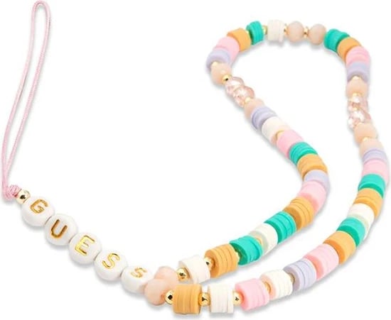 Varëse për telefon Guess GUSTFLWP, Heishi Beads, rozë/jeshile