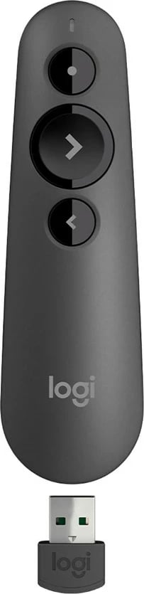 Telekomandë prezantimi Logitech R500, me lazer, Graphite