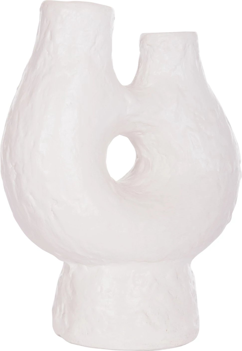 Vazo dekorative tavoline NAMENTIS FH4665.02S, terrakotë, ngjyrë e bardhë, 26x15x32.5cm