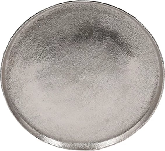 Tabaka dekorative LUNA, alumin, argjend, 36x36x2cm