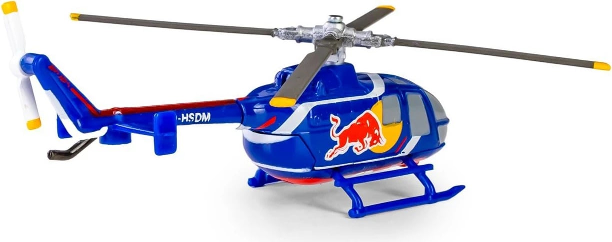 Model helikopter Daffi MBB BO 105 The Flying Bulls, 1:90, Metal/Plastikë, Blu