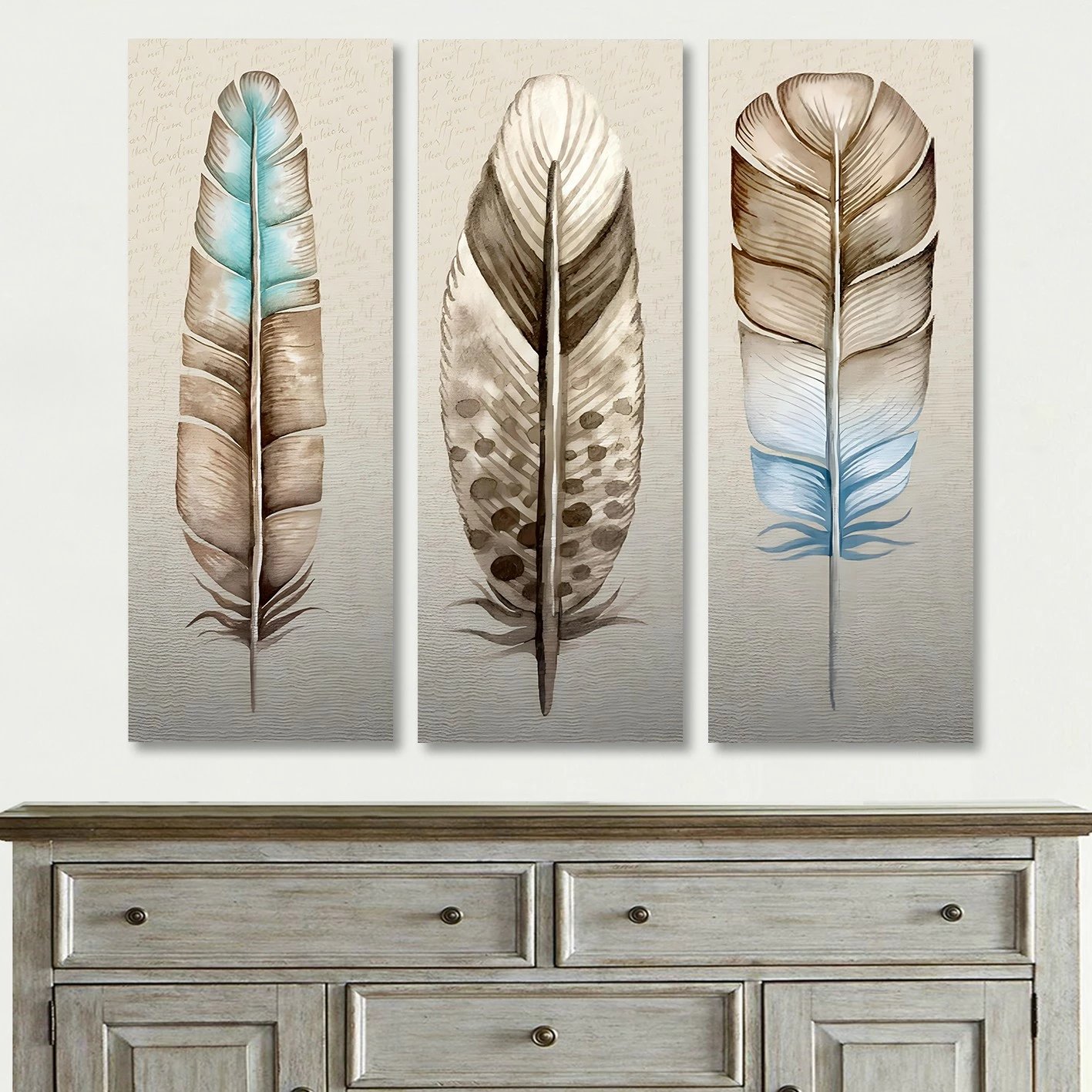 Pikturë dekorative në kanavacë (3 pjesë), Wallity, 3KNV4585_3090, 90x80cm