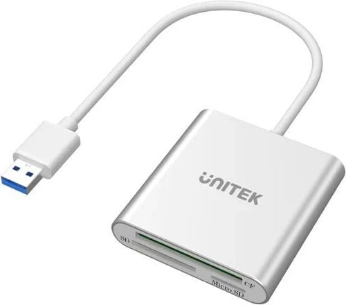 Lexues i kartave SD Unitek Y-9313, USB 3.2 (Gen.1), 0.3m, argjend